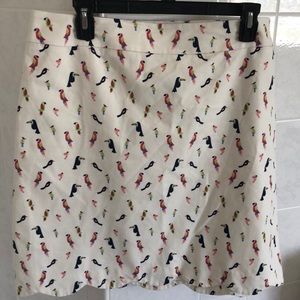 Talbots’ skirt with various birds